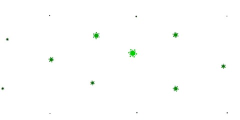 Light green vector pattern with coronavirus elements.