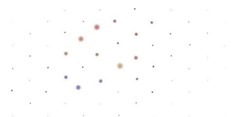 Light Multicolor vector doodle texture with flowers.