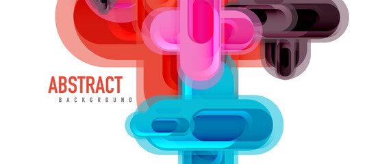 Modern vector glass cross shape abstract technology background for cover, placard, poster, banner or flyer