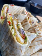 chicken wrap sandwich