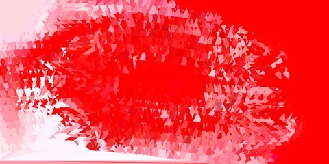 Light red vector abstract triangle template.