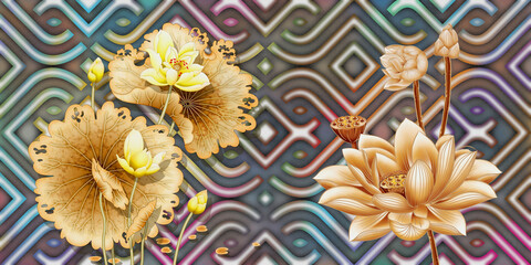 digital wall tiles background design for bathroom