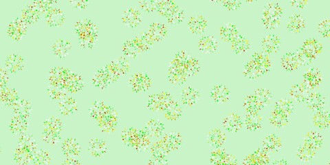 Light multicolor vector doodle template with flowers.