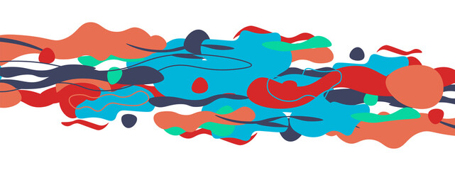 Trendy liquid style shapes abstract design, dynamic vector background for placards, brochures, posters, web landing pages, covers or banners