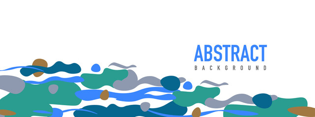 Trendy liquid style shapes abstract design, dynamic vector background for placards, brochures, posters, web landing pages, covers or banners