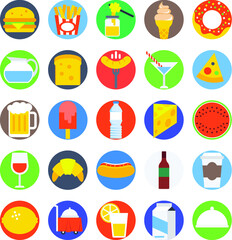 Food Colored Vector Icons 1