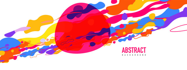 Trendy liquid style shapes abstract design, dynamic vector background for placards, brochures, posters, web landing pages, covers or banners