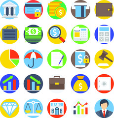 Banking, Payment, Money, Credit card, ATM, Debit Vector Icons 1