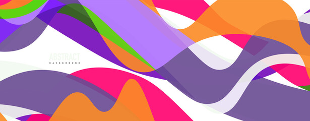 Fluid wave colorful abstract background. Dynamic colorful vibrant vector design