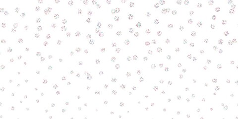 Light green, red vector natural artwork with flowers.