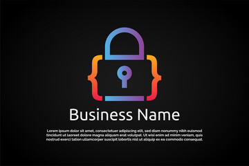 Lock Coding Digital Logo Template