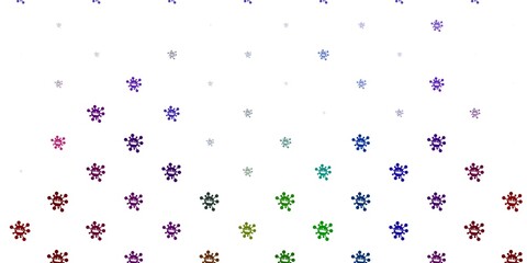 Light multicolor vector template with flu signs.