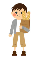 買物をする男性