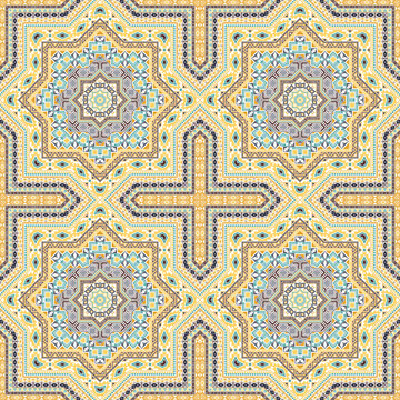 Luxury moroccan zellige tile seamless ornament. Ethnic structure vector swatch. Plaid print design. Stylish moroccan zellige tilework seamless pattern. Line art graphic background.