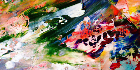Colorful abstract background wallpaper. Modern motif visual art.  Mixtures of oil paint. Trendy...