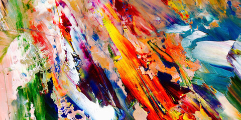 Colorful abstract background wallpaper. Modern motif visual art.  Mixtures of oil paint. Trendy...
