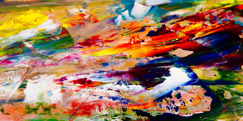 Colorful abstract background wallpaper. Modern motif visual art.  Mixtures of oil paint. Trendy...