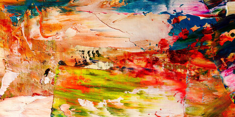Colorful abstract background wallpaper. Modern motif visual art.  Mixtures of oil paint. Trendy...