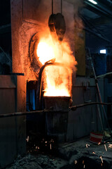 A furnace of the casting and molding. It is a device used for high-temperature heating.