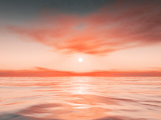 beautiful ocean water sunset background