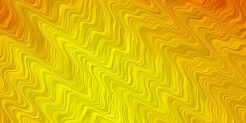 Light Orange vector background with curved lines. Colorful illustration, which consists of curves. Template for your UI design.