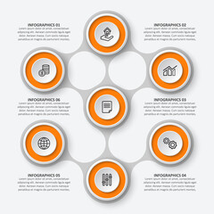 Abstract 3D Paper Infographics. Business template .Vector illustration