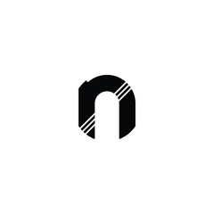 Initial Letter N Logo monogram