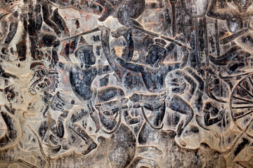 bas relief angkor wat