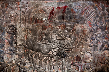 bas relief angkor wat