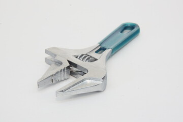 adjustable wrench isolated on white