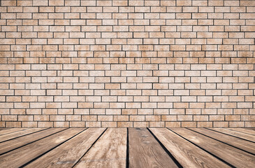 room with brick wall