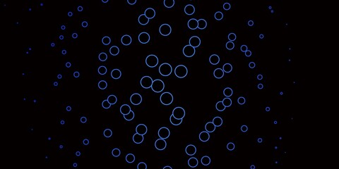 Dark BLUE vector texture with circles. Modern abstract illustration with colorful circle shapes. Design for posters, banners.