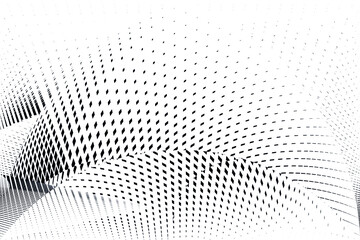 Abstract halftone dots background, geometric dynamic pattern, vector modern design texture.