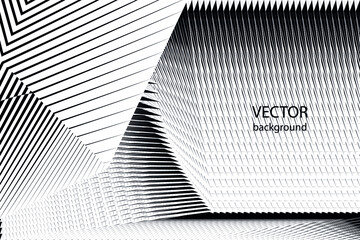 Abstract halftone lines background, geometric dynamic pattern, vector modern design texture.