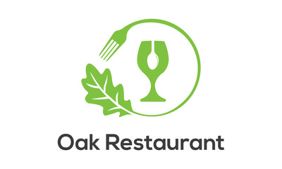 Oak Restaurant logo design inspiration