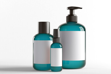 Bottle cosmetic mock up - 3d rendering