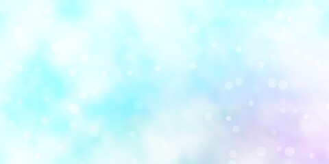 Light BLUE vector layout with bright stars. Modern geometric abstract illustration with stars. Pattern for new year ad, booklets.