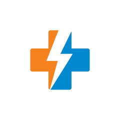 medical tech logo , thunder healthy logo