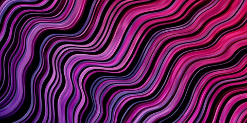 Dark Purple, Pink vector template with curves. Colorful abstract illustration with gradient curves. Pattern for business booklets, leaflets