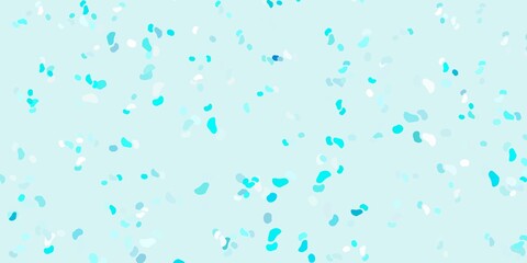 Light blue vector template with abstract forms.