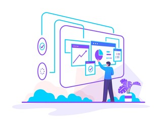 data analyst concept illustration