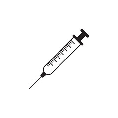 Syringe injection icon vector template