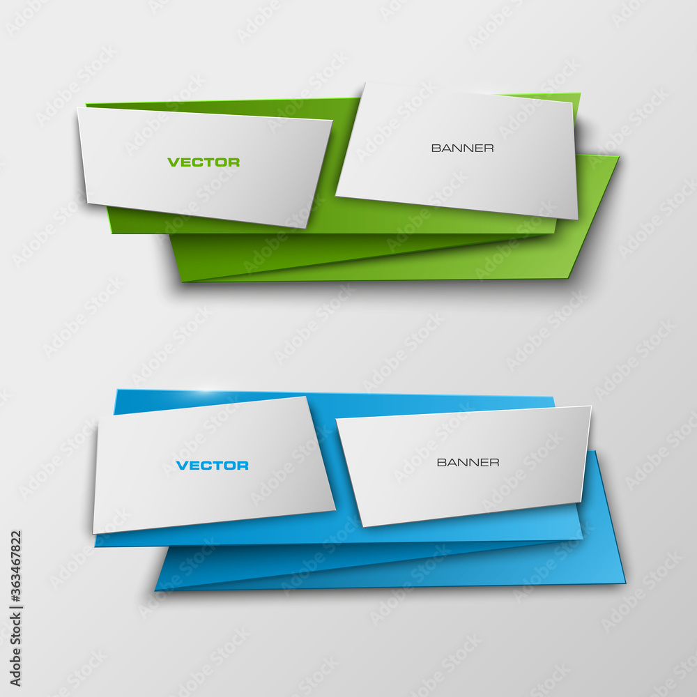 Wall mural 2 vector banner with a glass surface for your business titles. abstract background. eps 10 vector fi