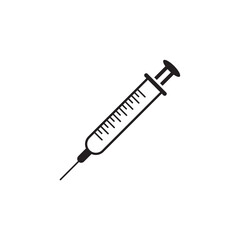 Syringe injection icon vector template