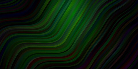 Dark Blue, Green vector pattern with curved lines. Colorful illustration with curved lines. Pattern for websites, landing pages.