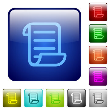 Script code color square buttons