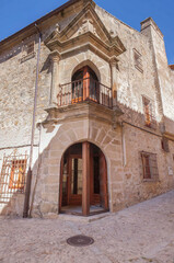 Fototapeta na wymiar Chaves Calderon Mendoza Palace, Trujillo, Extremadura, Spain