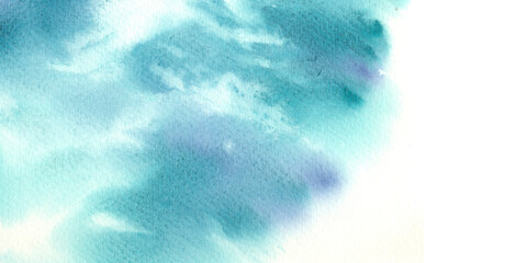 Hand drawn watercolor abstract wet paint business card template.