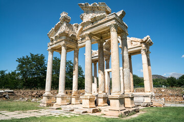 Obraz premium Afrodisias Ancient city. (Aphrodisias). The common name of many ancient cities dedicated to the goddess Aphrodite. The most famous of cities called Aphrodisias. Karacasu - Aydın, TURKEY