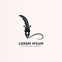 Fototapeta premium Pen logo inspiration creative concept template unique vector design